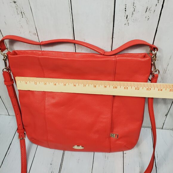 Coach Isabelle Pebbled Leather Hobo CrossBody Tote Purse Scout Burnt Orange READ - Picture 16 of 16